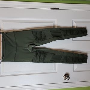 alo High-Waist Moto Leggings Olive Color, Women's Size XXS ***SEE DESCRIPTION***
